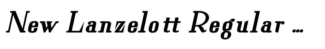 New Lanzelott Regular Bold italic